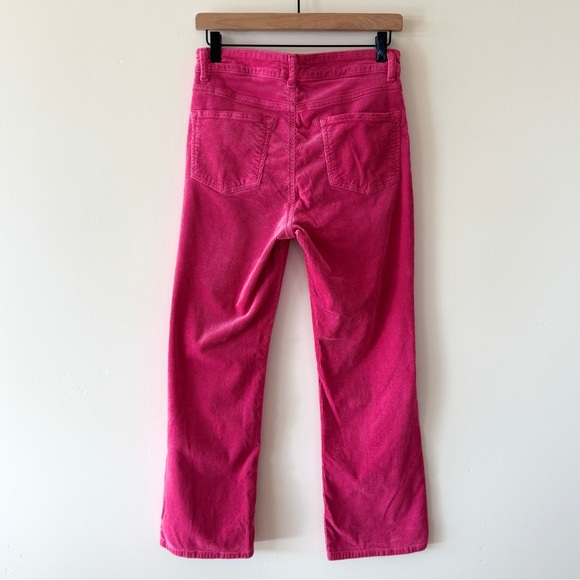 Anthropologie Pilcro The Yaya Pink Corduroy Mid-Rise Crop Flare Pants Womens 29 - Picture 4 of 14